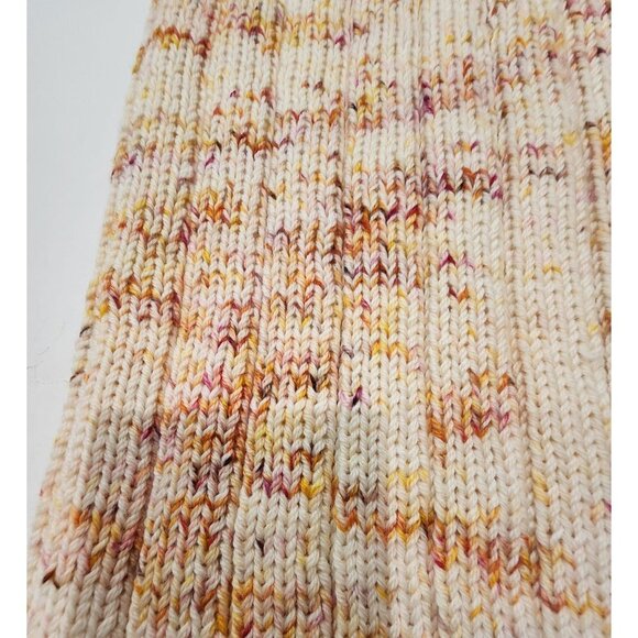 HANDMADE Rib Knit Snood Tube Scarf Cowl Shawl Yellow Variegated Stretch New - Picture 7 of 12